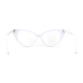 thumbnail image 4 of Classy Iconic Gothic Cat Eye Clear Lens Plastic Eye Glasses White, 4 of 4