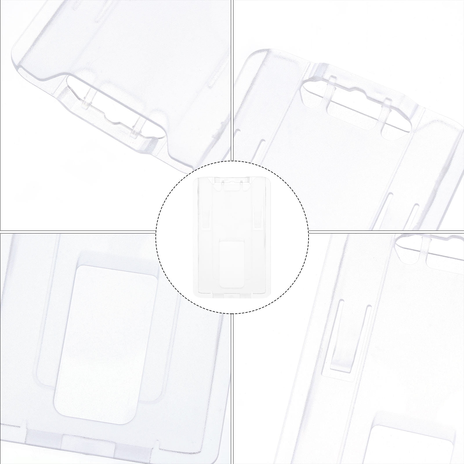 FRCOLOR 10 Pcs Clear Business Card Holder Badge Protector Student Nurse 10X7X0.5CM White