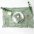 thumbnail image 2 of 12 Pack Sage Green Cheesecloth Table Napkins 20x20 Inches Multipurpose Bulk, 2 of 6