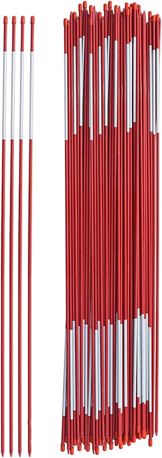 PETU 48" Inch Snow Stakes Driveway Markers Poles Snow Plow Stakes