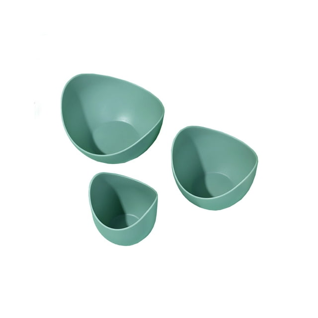 Billuyoard Paquete de 3 platos de frutos secos, semillas de cocina, frutas, aperitivos, platos de dulces, bandejas reutilizables, cuencos de Organizadores de utensilios de cocina Verde