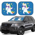 thumbnail image 6 of Kdxio Cool Unicorn Star Golden Print 2-Piece Sun Shade Front Windshield - Foldable Car Front Window Sunshades For Most Sedans Suv Truck, 6 of 6