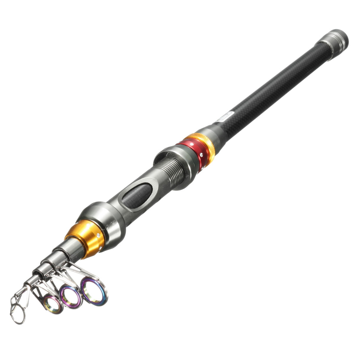 Hard Carbon Portable Telescopic Fishing Rod light Spinning Saltwater Travel   F 
