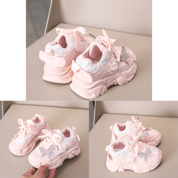 LTTVQM Kids Shoes Casual Orthopedic Arch Support Comfortable Non-Slip Sneakers Breathable Lightweight Lace-Up Athletic Walking Shoes Pink 11 Little Kid