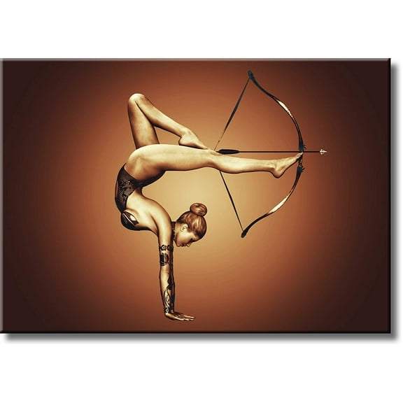 Girl Archer Picture on Stretched Canvas, Wall Art Décor, Ready to Hang