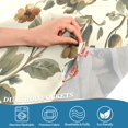 thumbnail image 3 of Yayeee Kitchen Curtains Tier Pair Light Filtering 27"x24" Rod Pocket Short Cafe Window Panel, Green Birds, 3 of 7