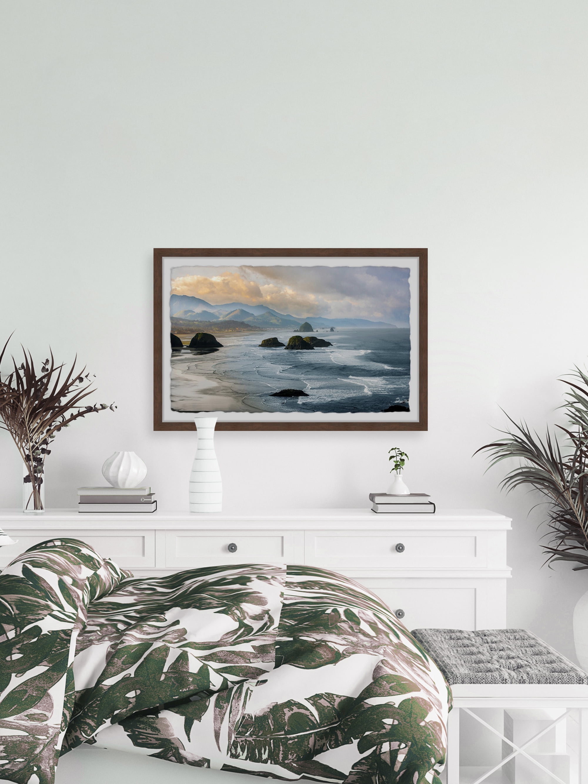 Marmont Hill Haystack Rock Formations Framed Wall Art, 8" x 12"