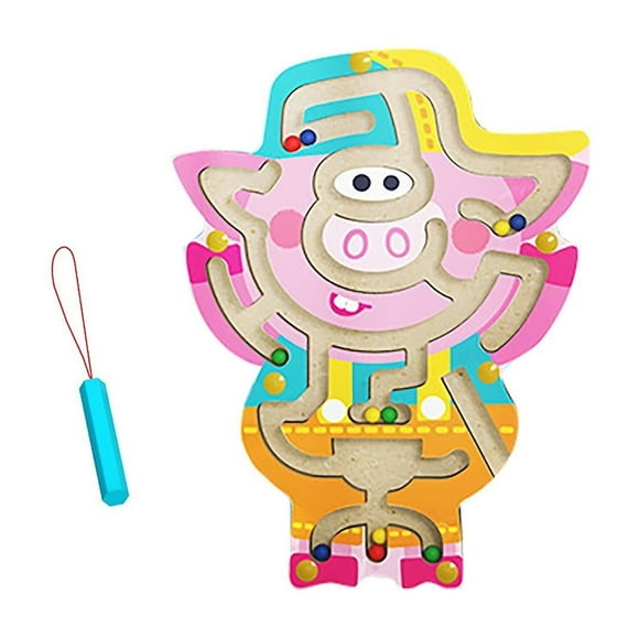 Bolígrafo magnético Maze Game Animal Maze Wooden HUOGUO