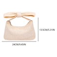 thumbnail image 2 of Bolso de mano de paja anudada con lazo tejido, bolso de playa de verano, bolso de paja para mujer, 2 of 8