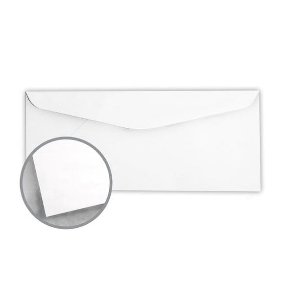 Limited Papers (TM) White Envelopes - No. 10 Regular (4 1/8 x 9 1/2) 24 lb Writing Wove 2500 per Carton
