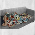 thumbnail image 6 of Psychedelic Soft Flannel Fleece Throw Blanket, Retro Theme Circle Pattern Evil Eyes Design Techno Trance Design Art Print, Cozy Plush for Indoor and Outdoor Use, 60" x 80", Multicolor, by Ambesonne, 6 of 6