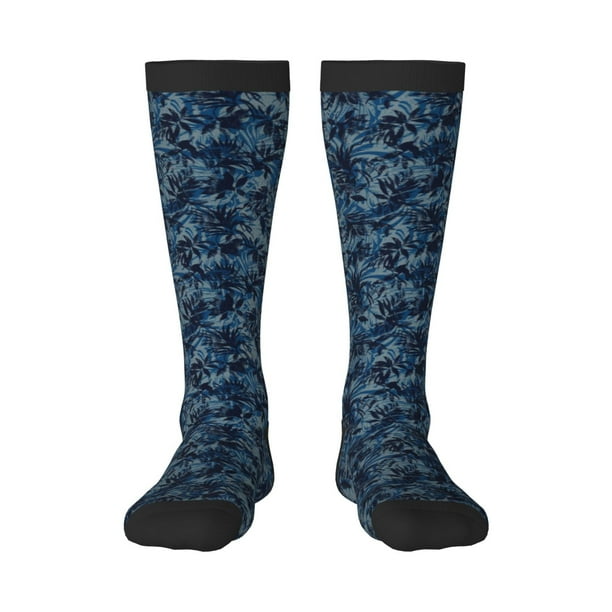 Fotbe Hawaiian Style Calcetas Divertidas Estampadas para Hombre y Mujer, Calcetas de Algodón hasta la Rodilla para Caminar, Correr, Enfermería y Embarazo