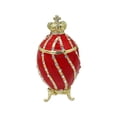 thumbnail image 2 of BELOVING Easter Egg Trinket Box s Holder Container Case Enamel Hinged Jewelry Box Red, 2 of 10