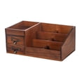 thumbnail image 4 of Bandeja de tocador de maquillaje, organizador de maquillaje de madera, caja de almacenamiento para mandos a distancia portátil, organizador de Perfume, 4 of 8