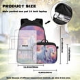 thumbnail image 7 of HUIACONG 17 Inch Ergonomic Kids School Backpack Set 4 Pieces Pastel Twin Horses for Boys Girls Age 6-10 Lightweight 300g with Detachable Lunch Box Pencil Case Water Bottle Holder, 7 of 7
