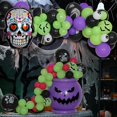 thumbnail image 1 of Conjunto de globos de Halloween, decoración de fiesta de Festival de fantasmas transfronterizo, arreglo de atmósfera, tarro de medicina de bruja, conjunto de cadena de globos, 1 of 1