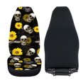 thumbnail image 5 of Xoenoiee 2 PCS Auto Seat Cover Skull And Sunflower Print Ultra Soft High Back Comfort Bucket Car Front Seat Covers Universal Fit for SUV Sedan Van, 5 of 6