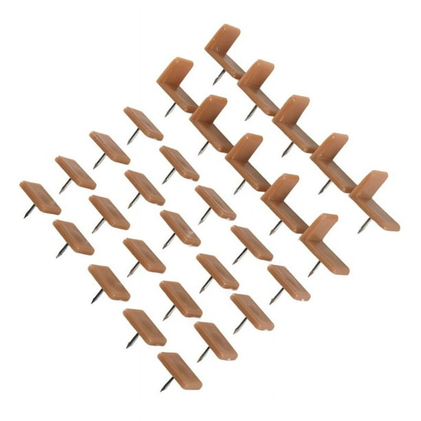 Plastic Drawer Glides & Slides Set – 30-Pack Drawer Stoppers For Repairing Dressers, Cabinets & Furniture (Brown)