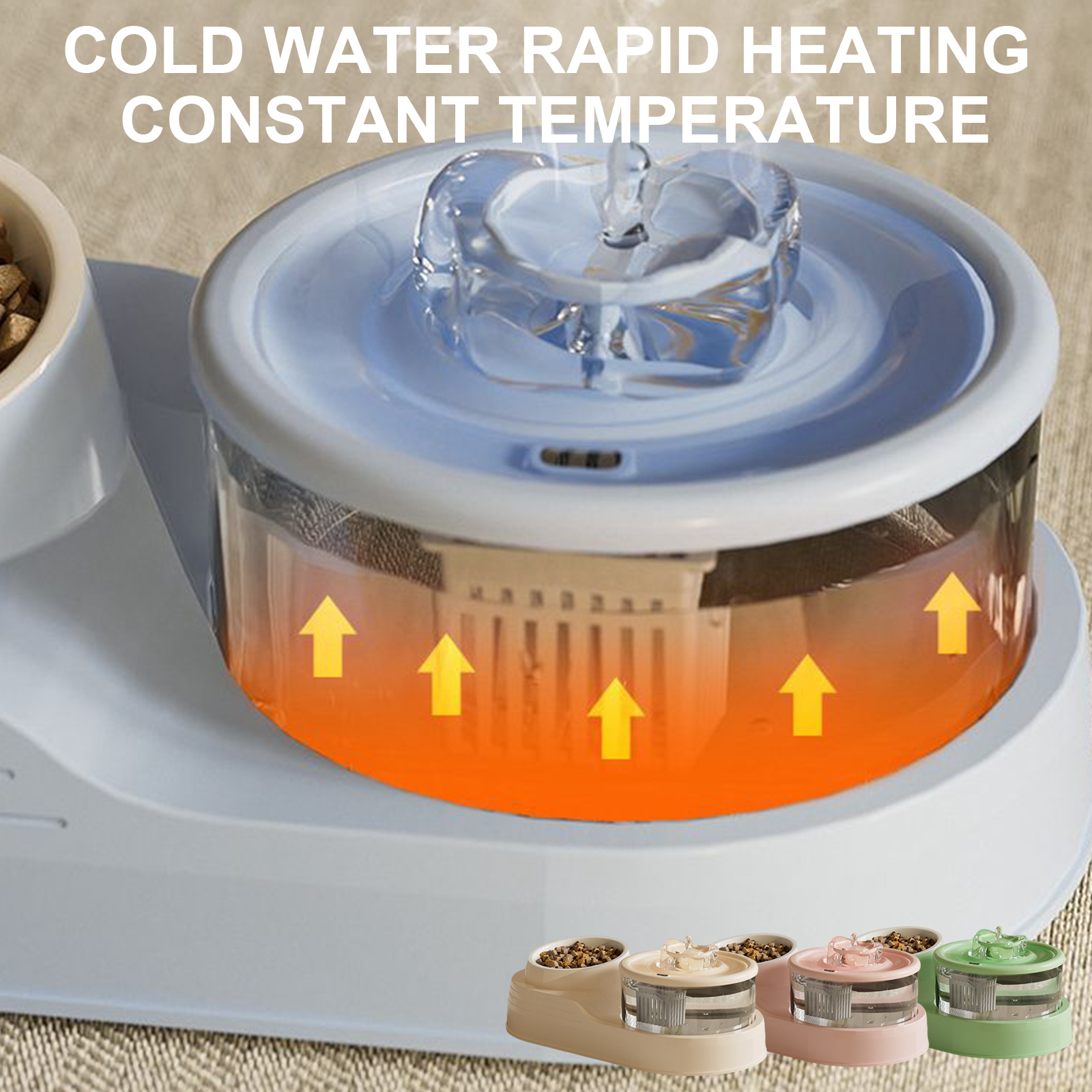 Dog Cats Water Dispenser Automatic Feeders Set Small Automatic Bowl Dispenser for Home or Travel