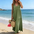 thumbnail image 2 of COMVALUE Dresses for Women 2026 Summer V Neck Sleeveless Maxi Dress Casual Boho Sundress Modest Beach Long Dress (Green, 3XL), 2 of 6