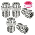 thumbnail image 1 of Uxcell 5 Paquete de Puntas de Limpieza de Superficie - 40 Grados 1/4" NPT Macho Boquillas de Lavadora a Presión, Acero Inoxidable con Cinta de Sellado (1.382mm Orificio), 1 of 1