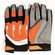 Race-Driven ATV/MX/Off Road Silicone Fingertip Riding Glove -Orange Youth Medium