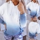 thumbnail image 5 of M Sudaderas con capucha de manga larga con cordón para mujer Sudadera holgada con bloques de color Ombre Tie-dye, 5 of 5