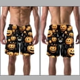 thumbnail image 3 of luoweisi Men's Beach Shorts Quick Dry Swim Trunks with Mesh Lining Halloween Black Cat 2XL, 3 of 5