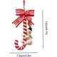 thumbnail image 5 of Decoraciones para árboles de Navidad con bastón de caramelo, adorno colgante de Papá Noel, colgantes de muñeco de nieve con lazo, decoración para árbol de Navidad, 6 uds., 5 of 5
