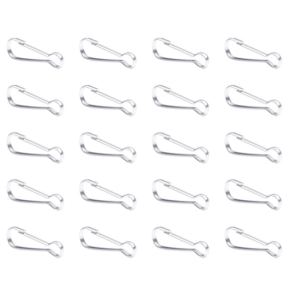 20pcs Key Chain Carabiner Key Ring Clip Spring Snap Backpack Keychain Hooks