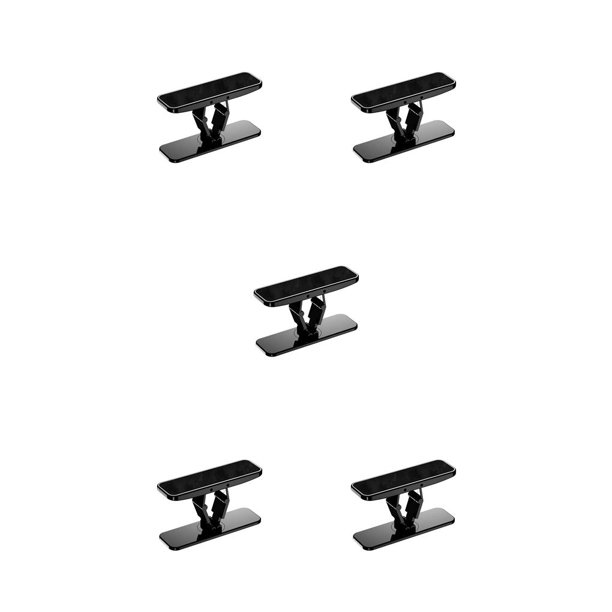 Sidaley Soporte para teléfono móvil Plegable Rotación de 360 ° Pata de cabra Soporte trasero universal para teléfono móvil Negro 5piezas