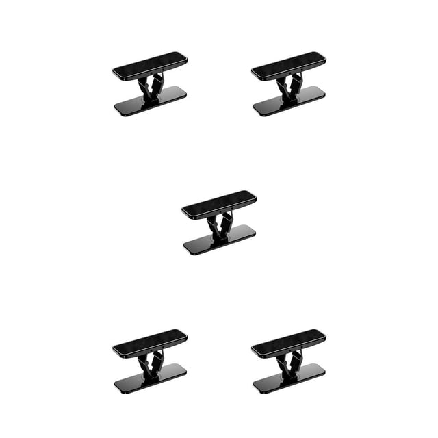 Tholdsy Soporte para teléfono móvil Soporte para teléfono móvil universal giratorio de 360 ° Soporte de metal Soporte para teléfono Negro 5piezas