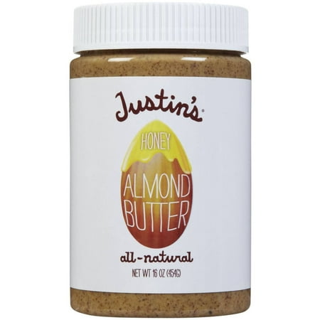 Justin’s All-Natural Honey Almond Butter, 16 oz, (Pack of 3)