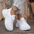thumbnail image 2 of Domzle Wide Toe Box Shoes Women Non-Slip Wide Width Sneaker Ultra Light Extra Wide Road Running Shoes Breathable Tennis Walking Gym Workout Trainer White 37, 2 of 4
