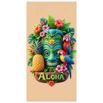 Decorative Design Hawaiian Theme Tiki Mask Summer Party Banner for Beach Party Luau Tropical Celebration
