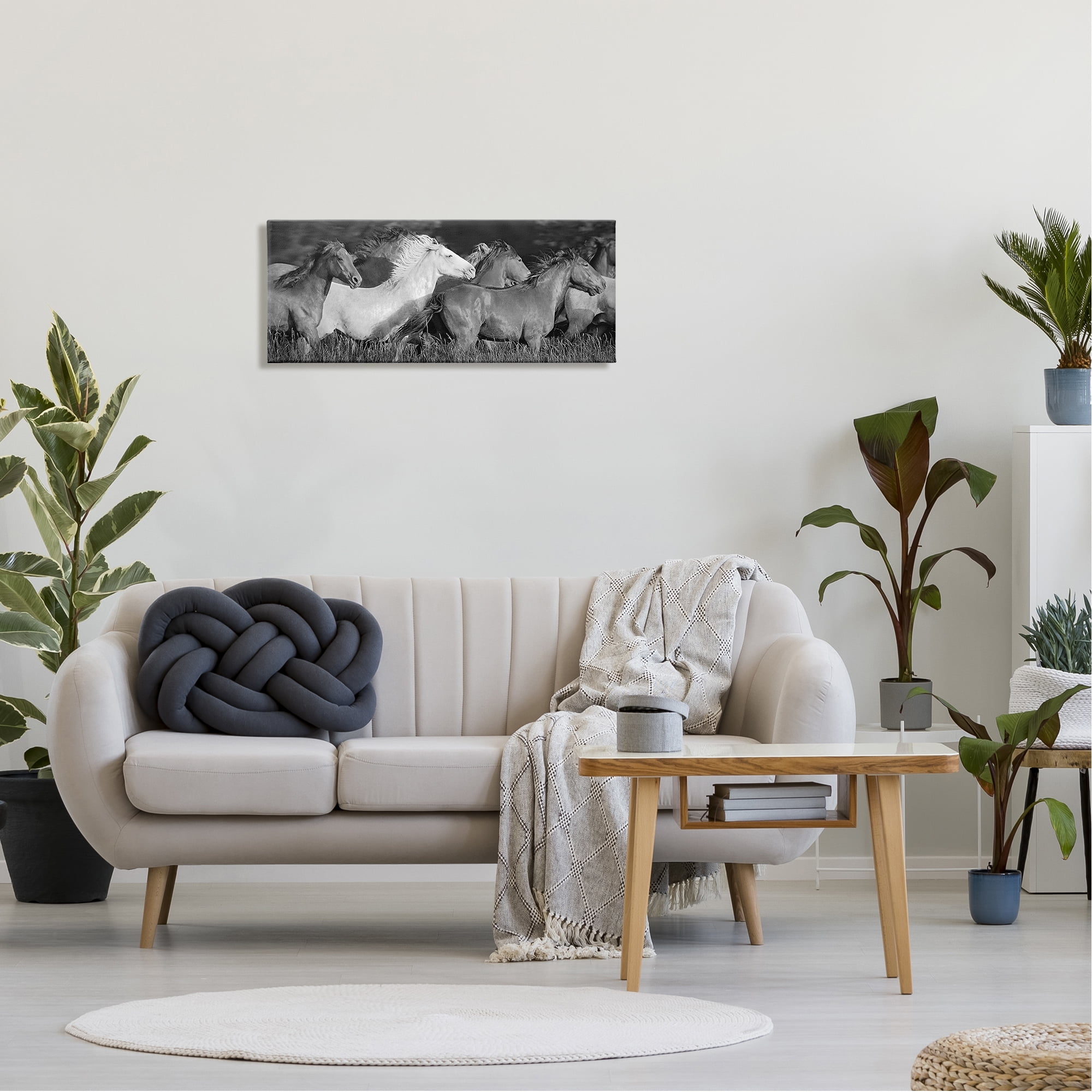 Stupell Industries Horse Herd Galloping Animals & Insects Photography Gallery Wrapped Canvas Art Print Wall Art, 30 x 13