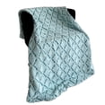 thumbnail image 3 of Plutus Light Blue Diamond Faux Fur Luxury Throw Blanket, 3 of 3