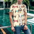 thumbnail image 6 of Zufioo Dachshund Dog Puppy Print Men's Baseball Short Sleeve, Moisture Wicking Button-Down Hip Hop Tee-Medium, 6 of 7