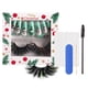 thumbnail image 5 of Long Press On Nails 8D Colo Pestañas Postizas Navidad para Mujeres Y Niñas Rojo, 5 of 9