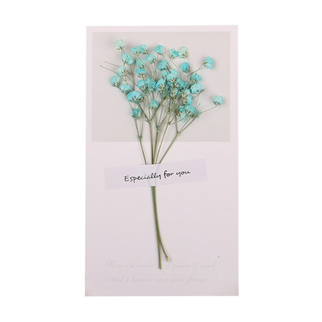 SIfdSeng Get it Fast Christmas Charm Dried Flower Greeting Card Festive Design Natural Holiday Sentiments Idea
