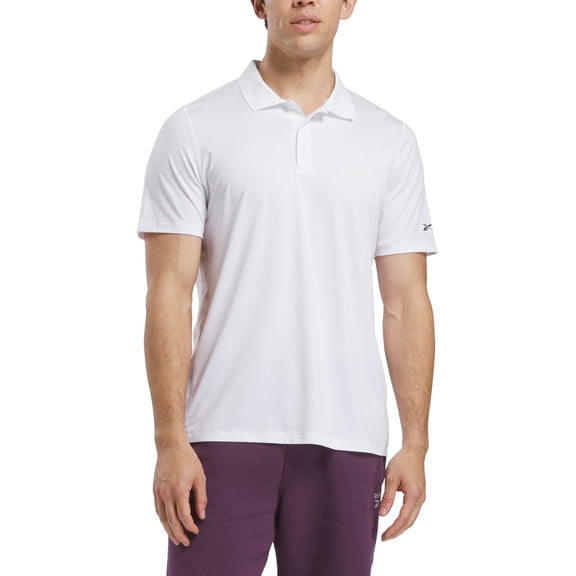 Reebok Polo Shirt Men's 2XL White Short Sleeve Performance Classic Fit FTS729