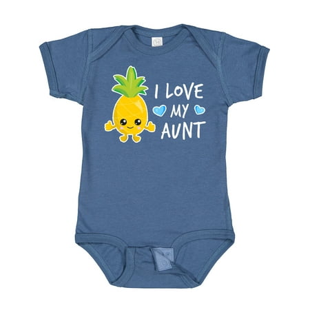 

Inktastic I Love My Aunt with Pineapple Gift Baby Boy Bodysuit