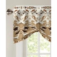 thumbnail image 2 of Indian Abstract Flower Kitchen Curtains Balcony Adjustable Roman Blinds Small Short Curtain for Living Room, 2 of 6