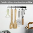 LUIISIS 2-Pack Wall Mount Kitchen Utensil Rack, Adhesive Hanger with 6 ...