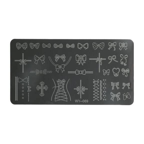 Unique Bargains 1 Pc Colorful Nail Art Stamp WY-069 Silver Tone