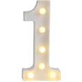 thumbnail image 1 of Luces LED decorativas Número Letras Placas de montaje de plástico blanco Decoración de boda con pilas (1) esquí esquí Gafas de esquí, 1 of 5
