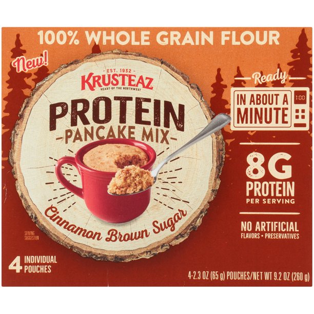 Krusteaz® Cinnamon Brown Sugar Protein Pancake Mix 4 ct Pouches