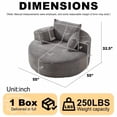 thumbnail image 4 of Sofa individual de espuma Chenille, 55' largo, sin necesidad de ensamblaje, silla moderna y acogedora para salón, dormitorio, sala de estar y sala de proyección (no es una silla giratoria)., 4 of 5