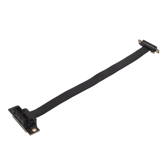 PCIE 3.0 1X Câble d'Extension Double Angle Droit de 90 Degrés PCIE 3.0 1X Riser Carte Adaptateur Rallonge de Ruban 20cm