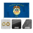 thumbnail image 3 of AGAS United States Merchant Marines Flag 3x5 Ft - Printed Durable Polyester USA Merchant Marines Flag, 3 of 6